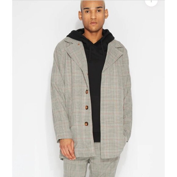 NWT BANKS JOURNAL Downtown Check Trench Men’s Jacket Beige Size S Retail $195